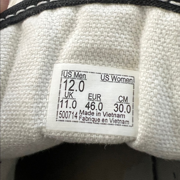 Vans Old Skool Bolt Black and Marshmallow Lace Up Sneakers Shoes - Size 12 - Picture 6 of 7